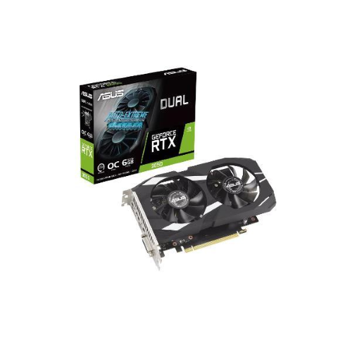 ASUS DUAL-RTX3050-O6G NVIDIA GEFORCE RTX 3050 6 GB GDDR6 DUAL FAN PCI Express 4.0 1 x HDMI 1 x DISPLAYPORT 1 x DVI-D